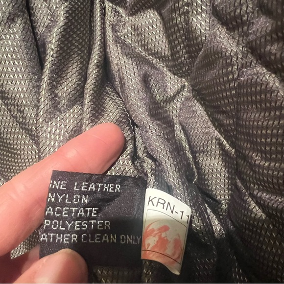 Adler Men M Black Lamb Leather Jacket quilted lining Moto bomber 90’s zip - Picture 8 of 8